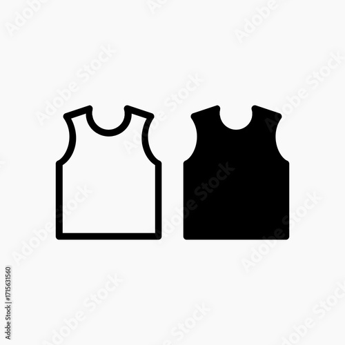 undershirt icon outline and solid style
