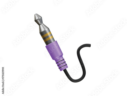 audio plug icon 3d illustration render