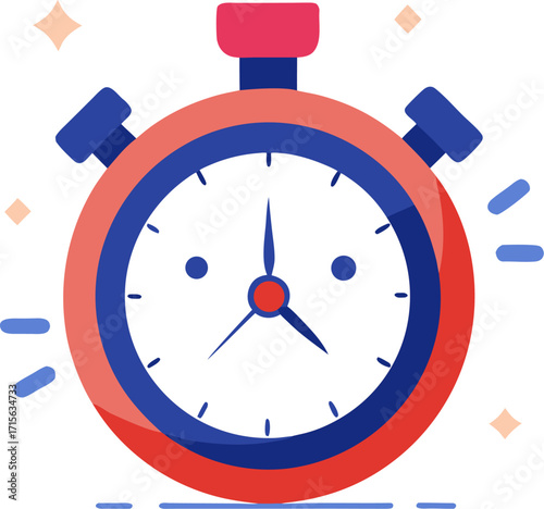 Clock anxious  white background