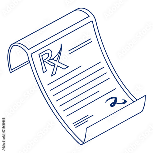 Illustration of a prescription form