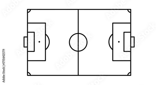 Detailed soccer field diagram ready for your coaching manual, play strategy guide, or educational resource on the beautiful game of soccer