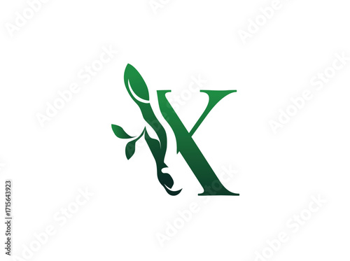Modern agriculture logo design combining cow and plant elements, symbolizing sustainable farming, organic products, and eco-friendly agribusiness. Elegant and trendy style, perfect for dairy farms, X