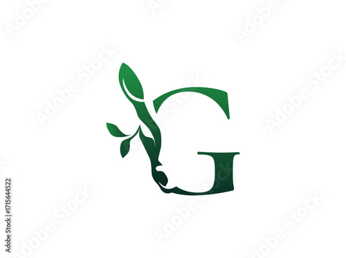 Modern agriculture logo design combining cow and plant elements, symbolizing sustainable farming, organic products, and eco-friendly agribusiness. Elegant and trendy style, perfect for dairy farms, G