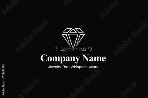 Luxury Jewelry Logo Design with Diamond and Elegant Branding
