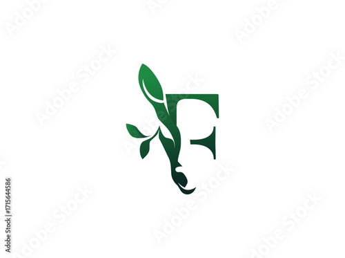 Modern agriculture logo design combining cow and plant elements, symbolizing sustainable farming, organic products, and eco-friendly agribusiness. Elegant and trendy style, perfect for dairy farms, F