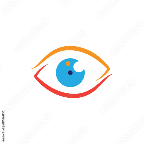 Eye logo icon vector design ilustration
