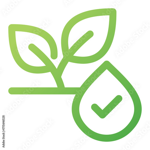 Tree Planting Gradient Outline Icon