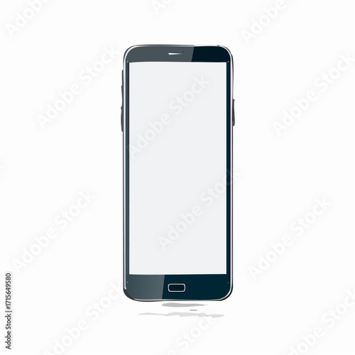 Smartphone frame less blank screen, rotated position. Smartphone from different angles. Mockup generic device.
