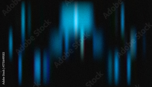 Foto Abstract Teal and Black Noise Texture:  Blurred Vertical Light Streaks, Grunge Background, Digital Art,  Dark Moody Atmosphere