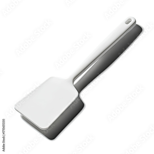 White spatula-tongs, angled view