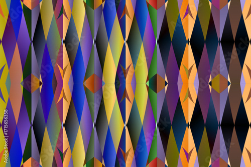 Seamless flannel colourful glow aesthetic abstract gradient line art shape wallpaper background pattern	
