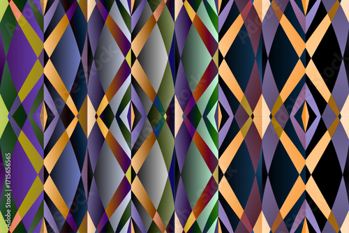 Seamless flannel colourful glow aesthetic abstract gradient line art shape wallpaper background pattern	