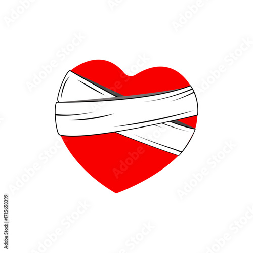 heart with bandage icon