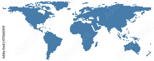 Map Silhouette in Halftone Dots, Geographic Outline for Travel and Education Use