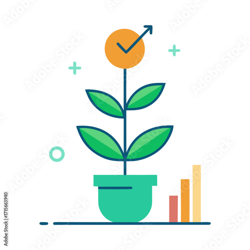 Plant growth symbolizing financial success and investment returns