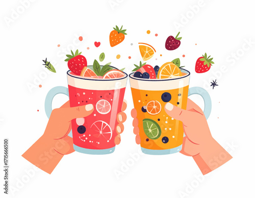 Colorful and Refreshing Fruit Infused Drinks A Toast to Summer and Good Health