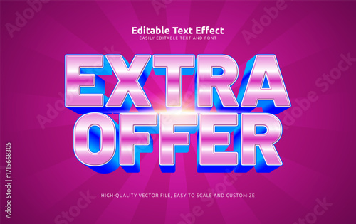 extra offer editable text effect