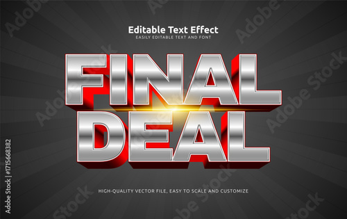 final deal editable text effect