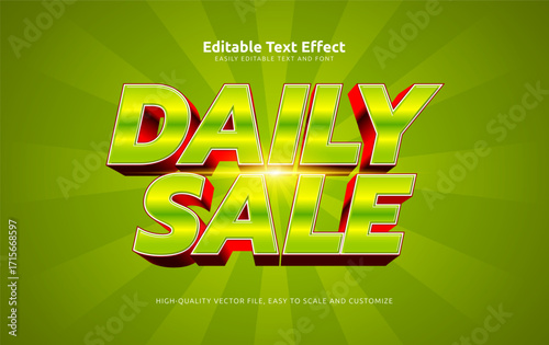 daily sale editable text effect