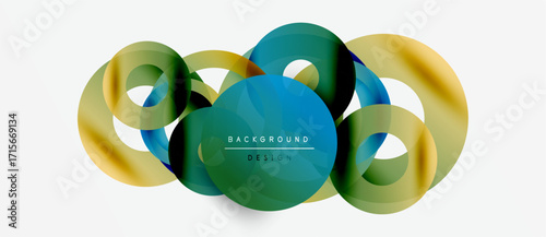 Abstract fluid shapes overlap, creating vibrant color gradients. Modern design element for backgrounds, presentations. Smooth transitions visible.