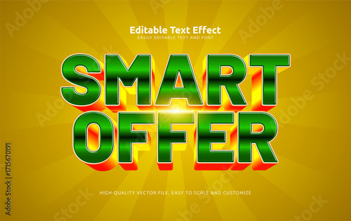 smart offer editable text effect