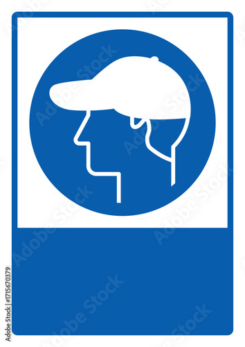 mandatory safety signs_cap required your custom message here portrait size a4/a3/a2/a1 v2	 