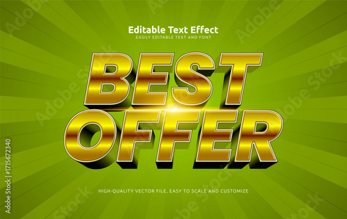 best offer editable text effect