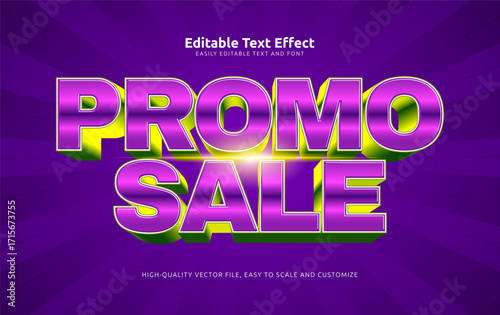 promo sale editable text effect