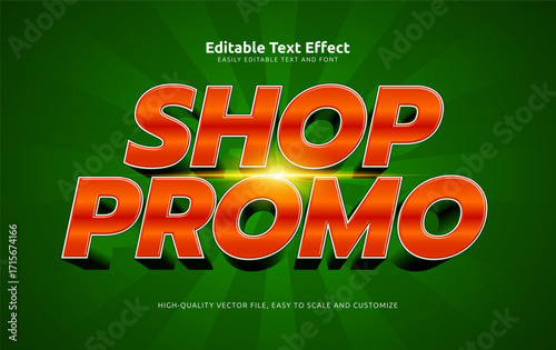 shop promo editable text effect