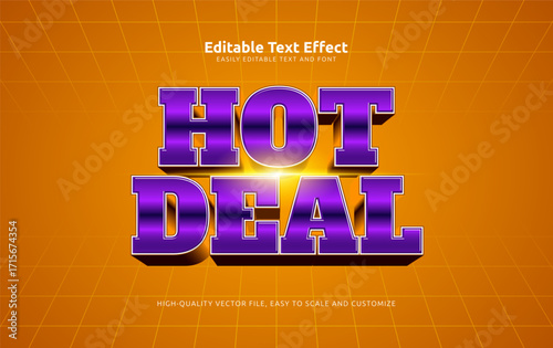 hot deal editable text effect