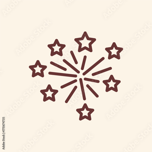 Celebrate exciting moments with a burst of festive fireworks and twinkling stars, perfect for any joyful occasion or special event.
