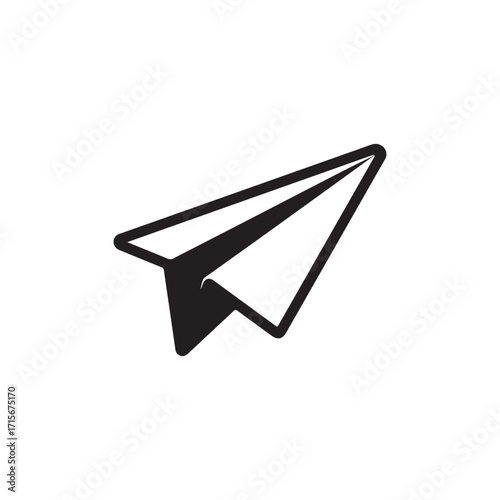 Paper Airplane Icon for Send Message, Email, and Social Media Share Button Vector Illustration.