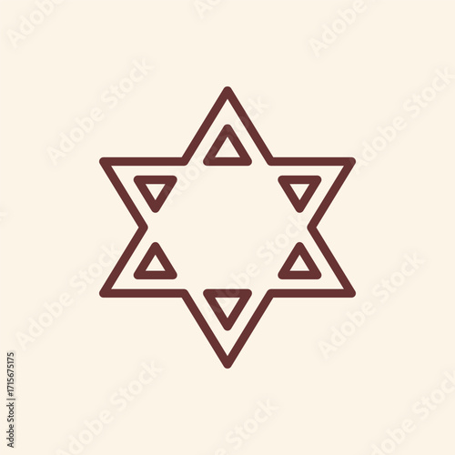 Elegant Star of David emblem symbolizing faith and heritage, a classic cultural icon for respectful representation and community pride