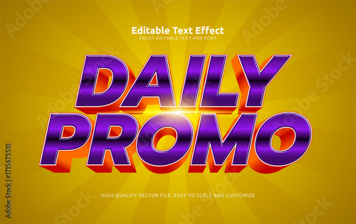 daily promo editable text effect