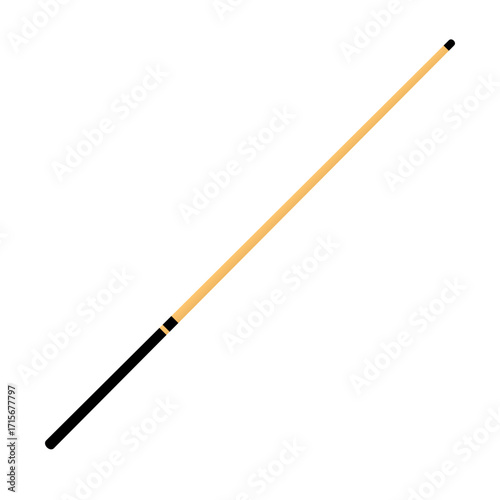 Pool billiard cue stick vector isolated illustration