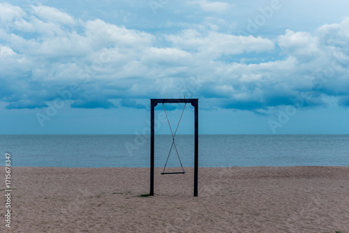 Relaxing area by the sea