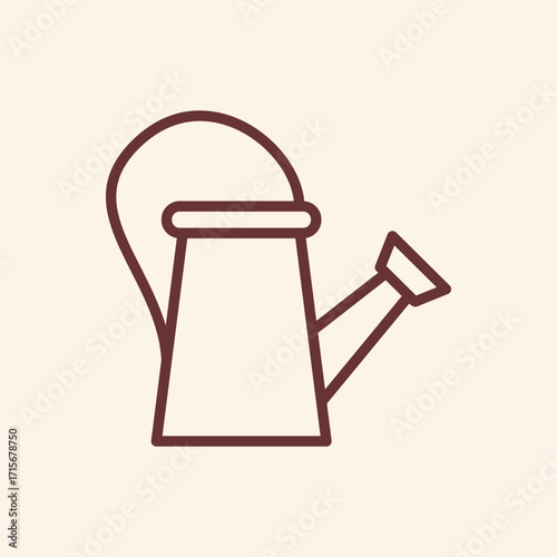 Classic watering can icon providing essential garden care, a simple tool for nurturing plants and flowers with ease and natural beauty.
