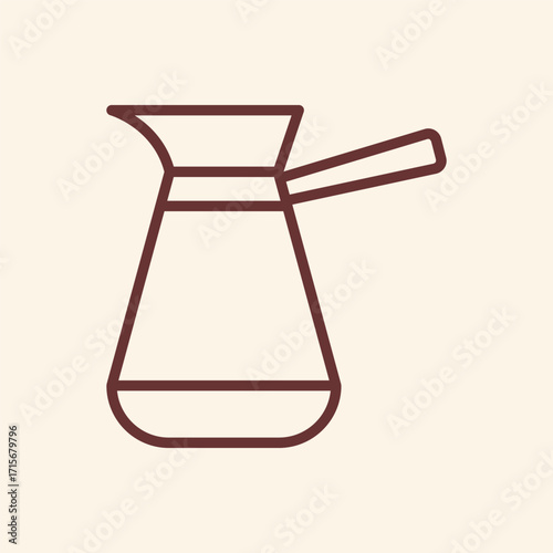 Elegant coffee pot icon perfect for cafe branding modern beverage design and stylish kitchen decor