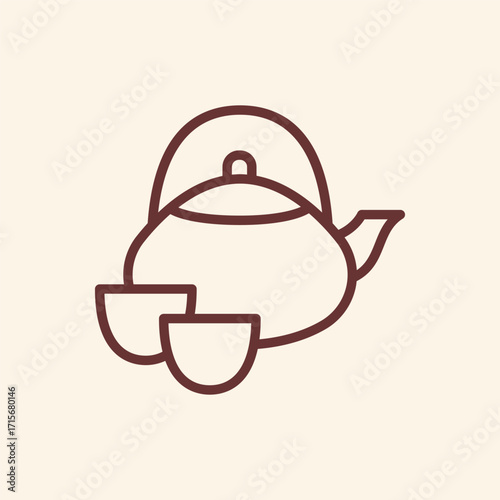 Elegant teapot and cups symbolize calm tea ceremony moments, perfect for wellness brands and mindful living content seeking serenity.