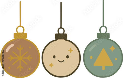 Brighten seasonal education with this charming, smiling Christmas tree illustration, a perfect visual aid for children's learning activities and festive holiday-themed projects