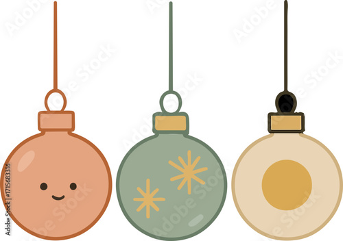 Brighten seasonal education with this charming, smiling Christmas tree illustration, a perfect visual aid for children's learning activities and festive holiday-themed projects
