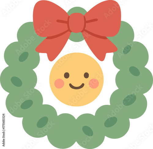 Brighten seasonal education with this charming, smiling Christmas tree illustration, a perfect visual aid for children's learning activities and festive holiday-themed projects
