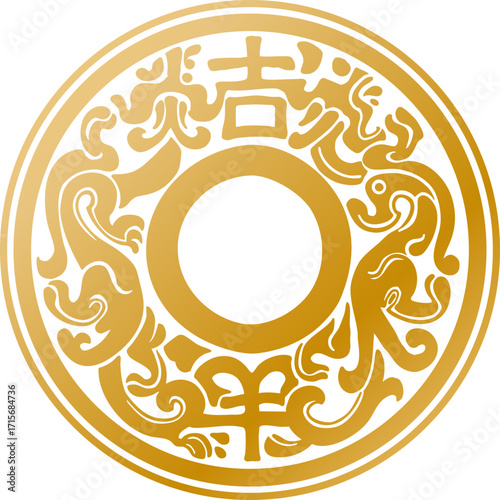 Chinese Qin Dynasty bronze vintage pattern