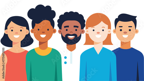 Business teamwork icon set showing a group of cartoon people holding hands together