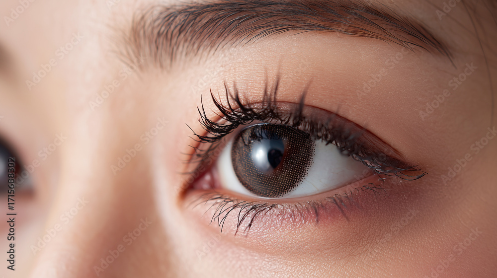 Obraz premium 美しい人の瞳のマクロ接写
