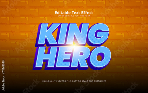 king hero editable text effect