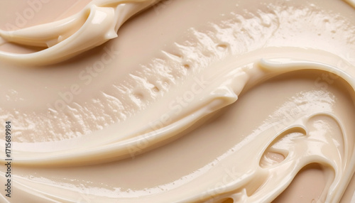 Close-up of a Smooth and Creamy Light Beige Texture