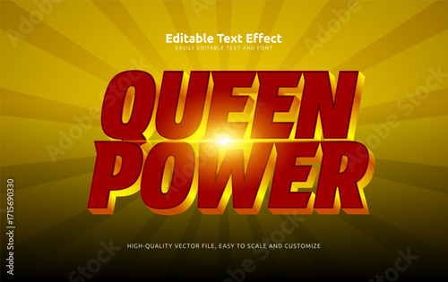 queen power editable text effect