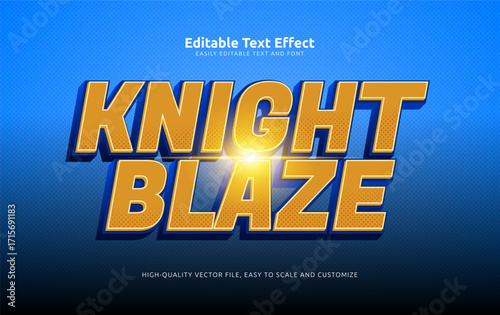 knight blaze editable text effect