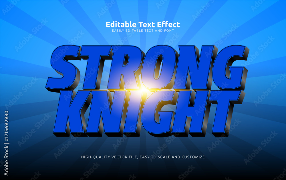 Obraz premium strong knight editable text effect